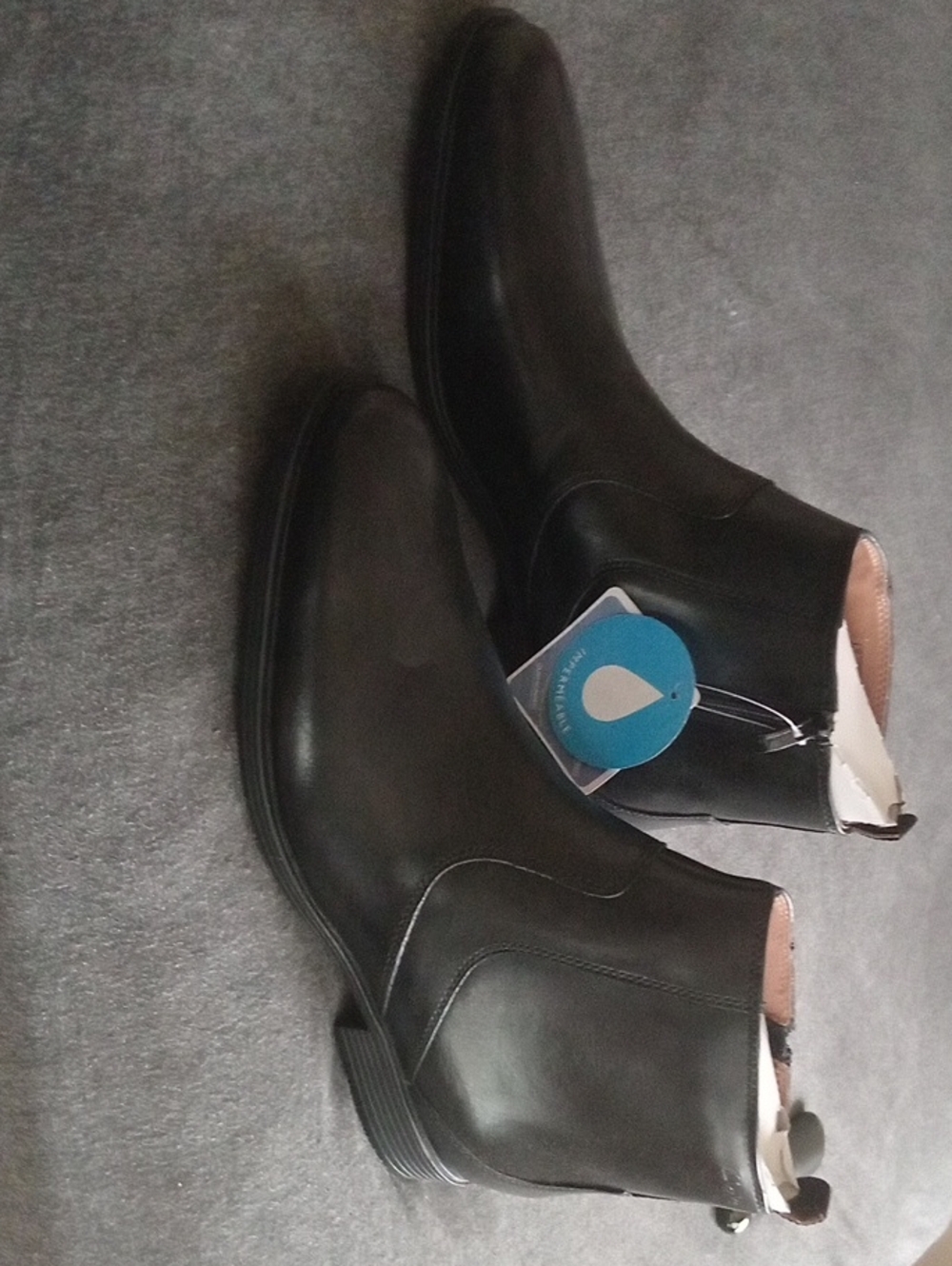 Clarks‎ Collection Black Leather Chuir Noir Boots